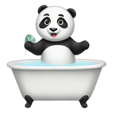 panda in the shower sticker