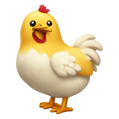 peluche de pollito con expresión alegre sticker