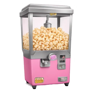 Pink popcorn-machine sticker