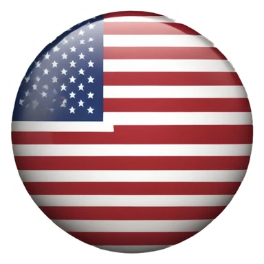 usa flag in a circle sticker