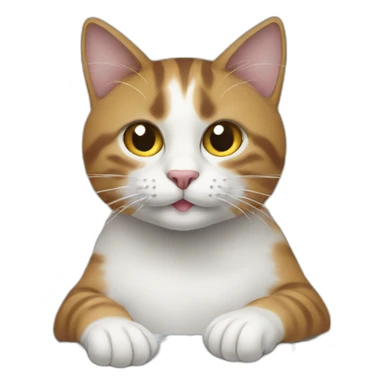 cat writing on keyboard sticker