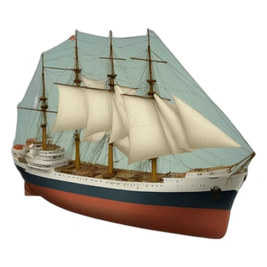 merchant ship 1940s sticker