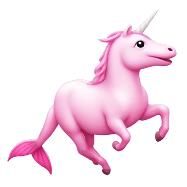 pink unicorn dolphin sticker