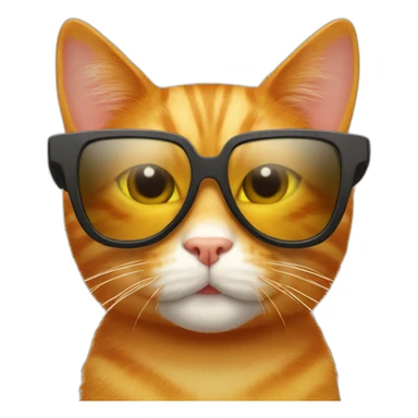 ginger cat wit sunglass sticker