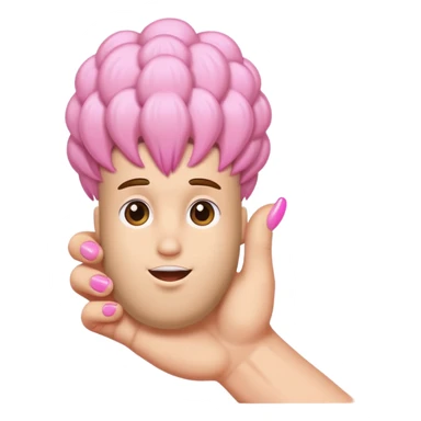 hand on big penis with pink tip and hair balls sticker