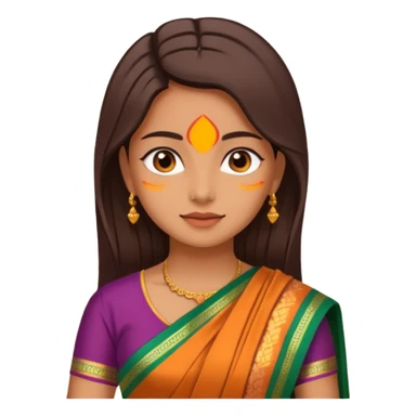 Girl with saree sticker