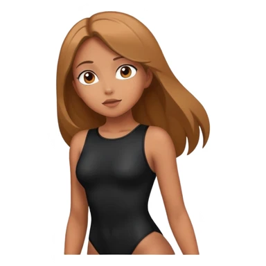 girl in bodysuit looking up sticker