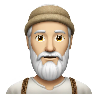 photorealistic white slavic peasant with beard  Slavic ethnic clothing sticker