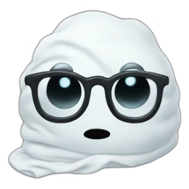 blanket sheets ghost with black heart eye glasses sticker