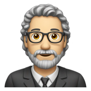 profesor con barba y calvo sticker