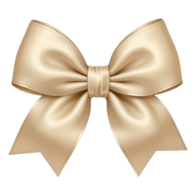 Pale Beige bow sticker