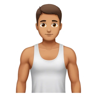 men with a tank top sticker