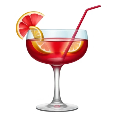 two realistic glasses of cocktail in emoji style,  coupe glass shape, no straw, no fruit, no ice, no Cocktail sticks sticker
