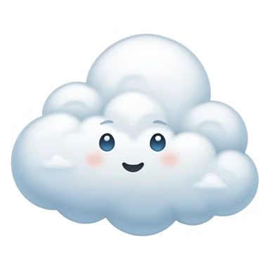 soft and light cloud icon sticker