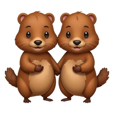 beavers in love sticker