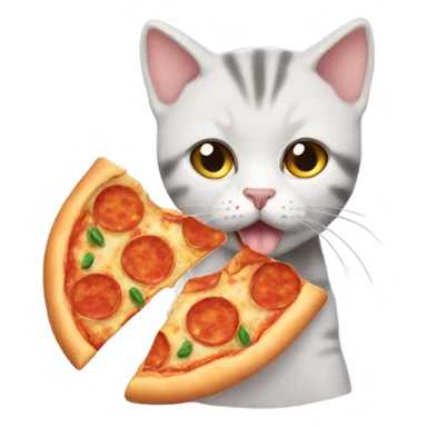 British short hair eating pizza sticker