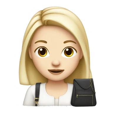 white girl with small purse cross body sticker