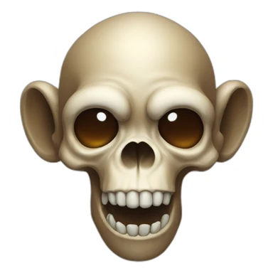 monkey skull sticker