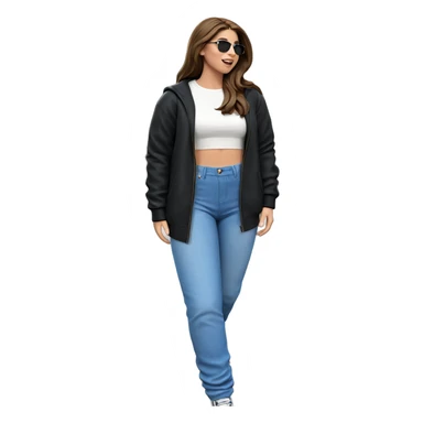 girl with brown hair and car sticker