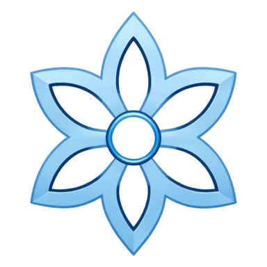 simple blue medical star of life symbol sticker