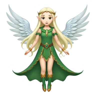 elf girl with wings ，full body sticker
