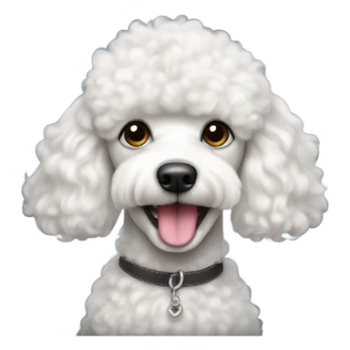 White poodle sticker