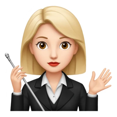 Female music conductor sticker