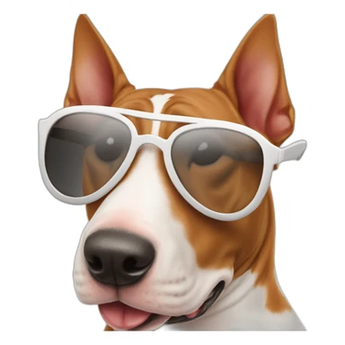 red-white-english-bull-terrier-with sunglasses sticker