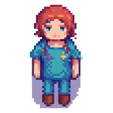 a person in pixel art style sticker