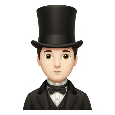 Man victorian style face sticker