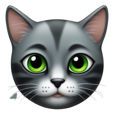 gato negro con ojos verdes sticker
