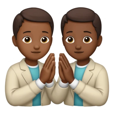 Praying hands African american sticker