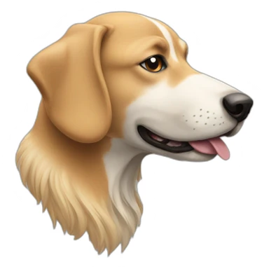 a dog with a long muzzle in profile sticker