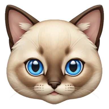 Face of Siamese Kitten in game pixelized style sticker