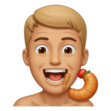 Guy choking and laughing sticker