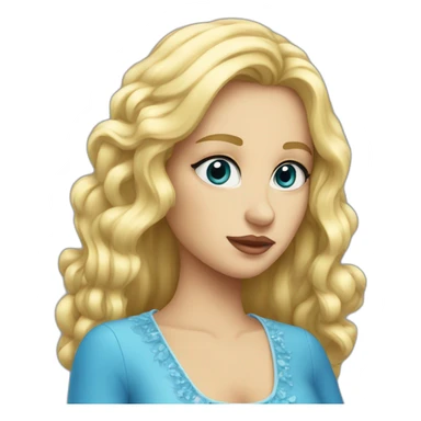 Une reine blonde au yeux bleu sticker