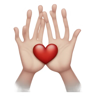 Heart hands red eyes sticker