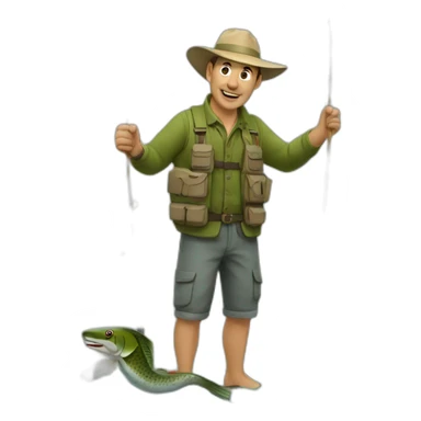 fishing-men-river sticker