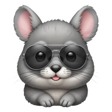 Chinchila with sunglasses sticker