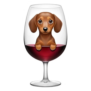 Dachshund in wine glass  sticker