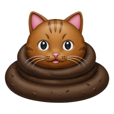 cat poops sticker