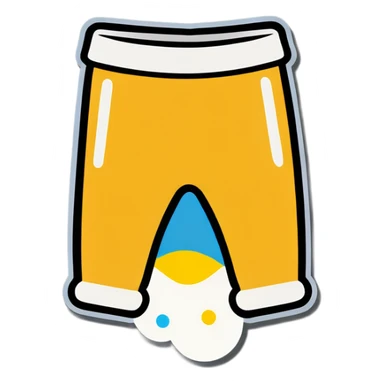 Peeing pants sticker