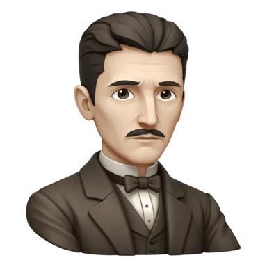 sitting philosopher-statue as nicola tesla sticker