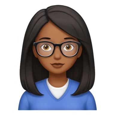 My Sexy wife. black hair, and awesomeness. She has some gray hair. she's super cute. She has brown eyes and is just lovely. Her hair is down her back. No earrings. She is natural beauty. She is 54 with some gray hair. Dont miss that. And i love her so much. Give glasses. sticker