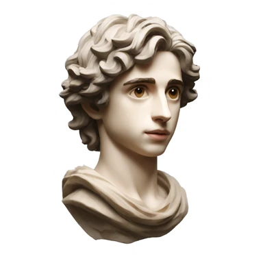 timothee chalamet roman sculpture sticker