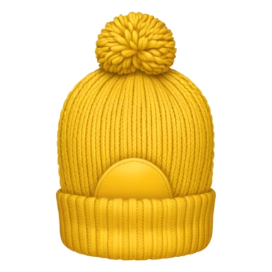 Winter Knit Hat yellow sticker
