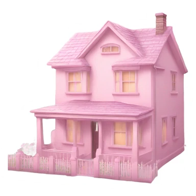 A cute light pink asthetic house sticker