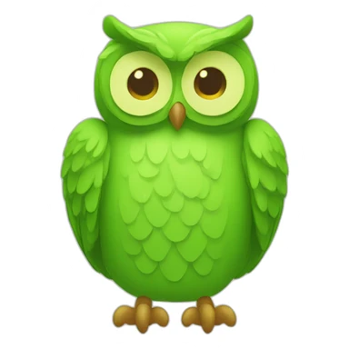 duo duolingo green owl sticker