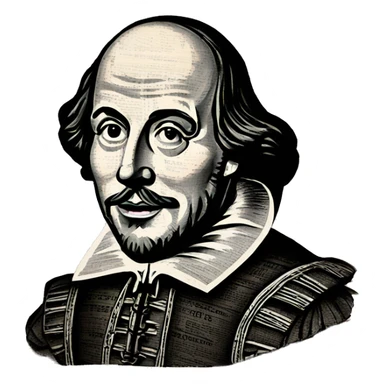 Shakespeare made of newspaper cuttings 420 roses flowers sticker