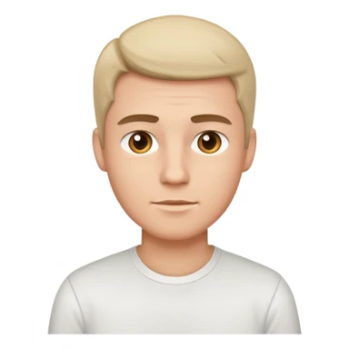 male in plain shirt sticker